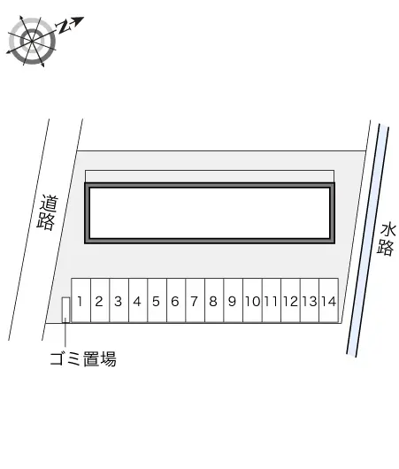 ★手数料０円★大牟田市大黒町４丁目 月極駐車場